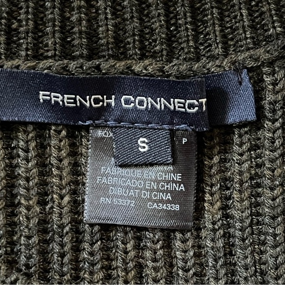 French Connection Lissie Cable Knit Cardigan Women’s Small Soft Cozy Preppy New - Picture 9 of 14